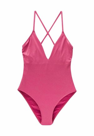 PLUNGE TUMMY SHAPING CONTROL - Maillot de bain - pink glitter