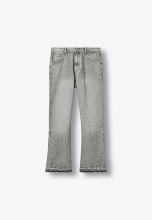 Burocs, TONY FLARED OPEN HEM - Široké džíny - ash fade grey