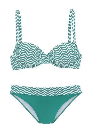 SET - Bikini - grün weiß