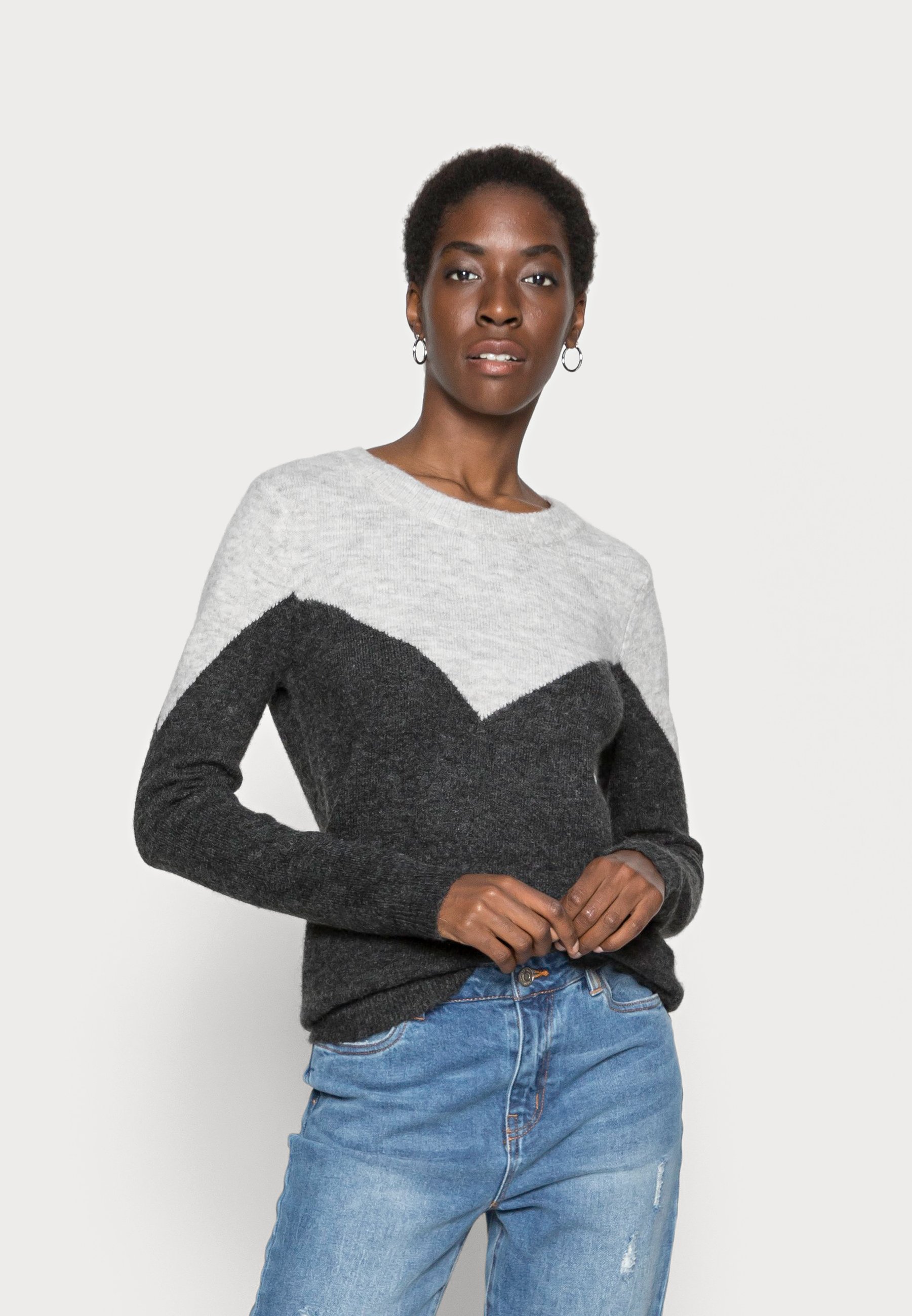 Vero Moda Tall VMPLAZA - Trui - light grey melange/lichtgrijs - Zalando.nl
