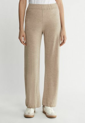 ULTRAFINE - Pantalon classique - natürlich oat melange