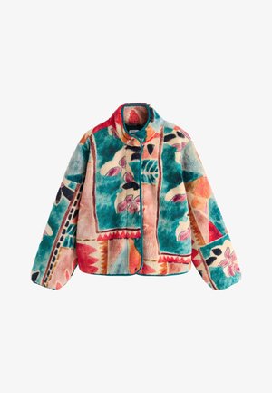 Next REGULAR FIT - BORG - Vesta od flisa - red abstract