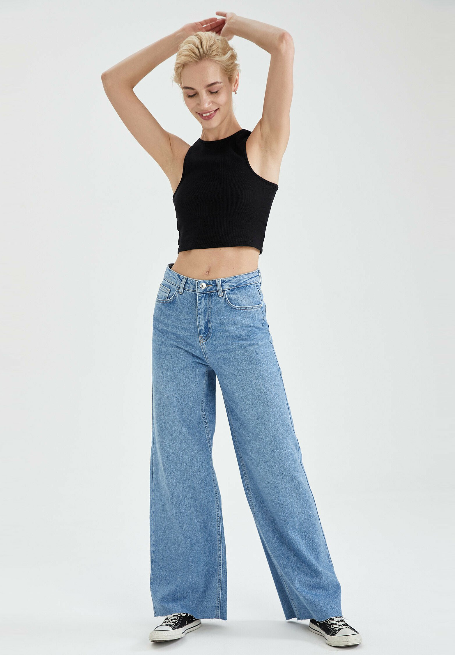 DeFacto WIDE LEG - Straight leg jeans 