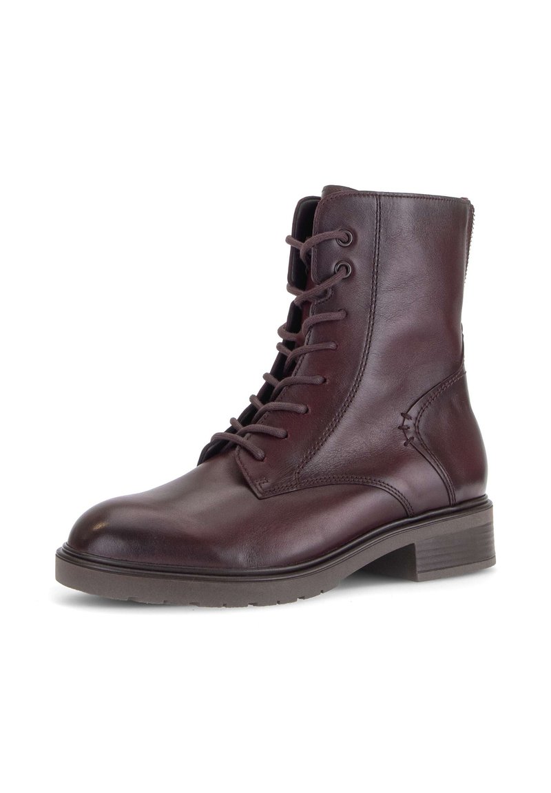 Gabor GABOR SCHNÜRSTIEFELETTE - Lace-up ankle boots - bordo effect/dark ...
