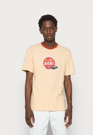 JUST - T-shirt con stampa - light beige