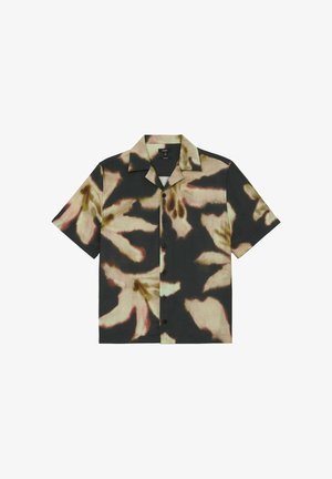 Reiss, REGULAR FIT - SPRINGS GRAPHIC FLORAL-PRINT SHORT-SLEEVE SHIRT . - Pluus - black