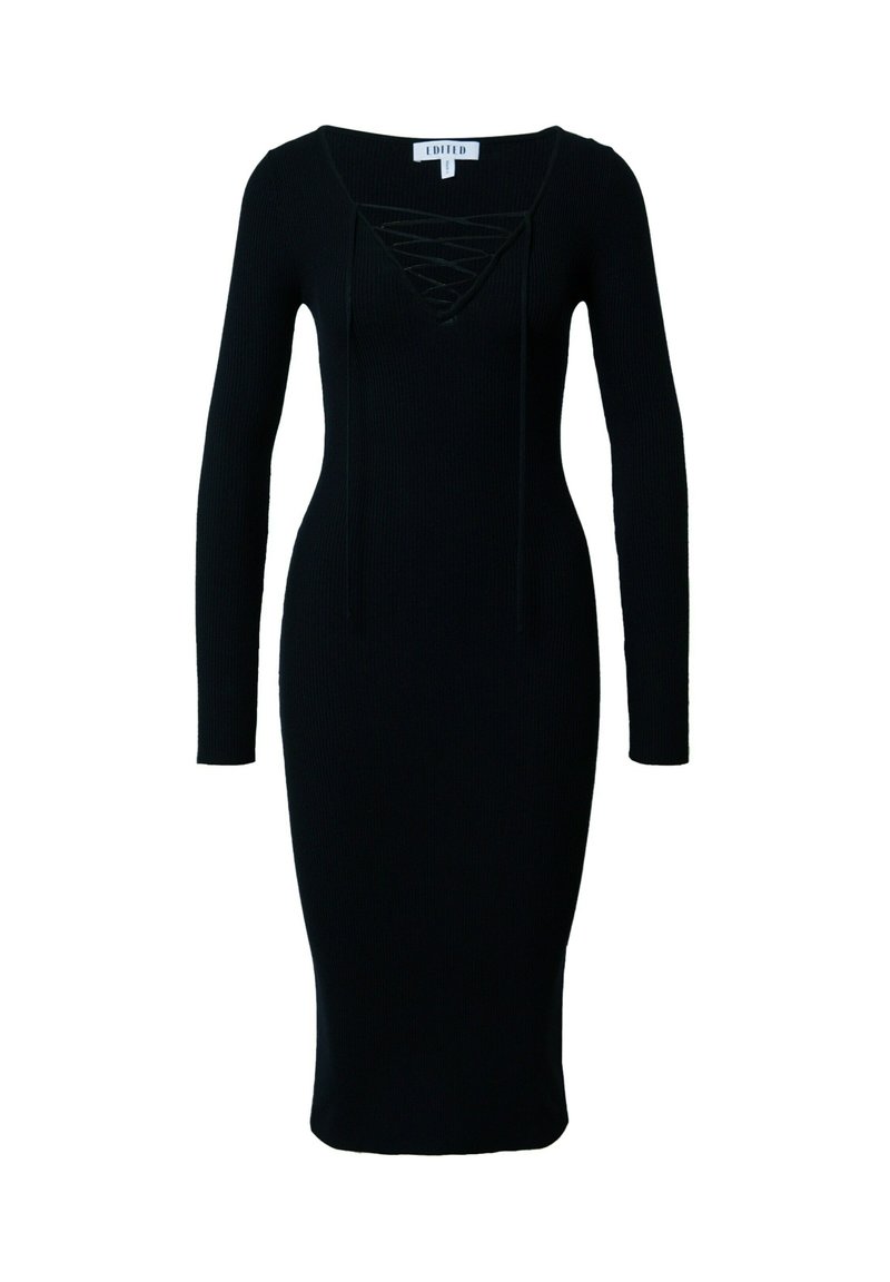 EDITED Gebreide jurk zwart