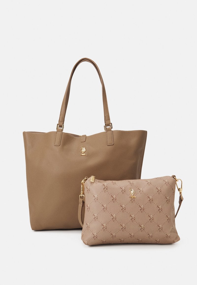 U.S. Polo Assn. NEW MALIBU SHOPPING Tote bag taupe Zalando.de
