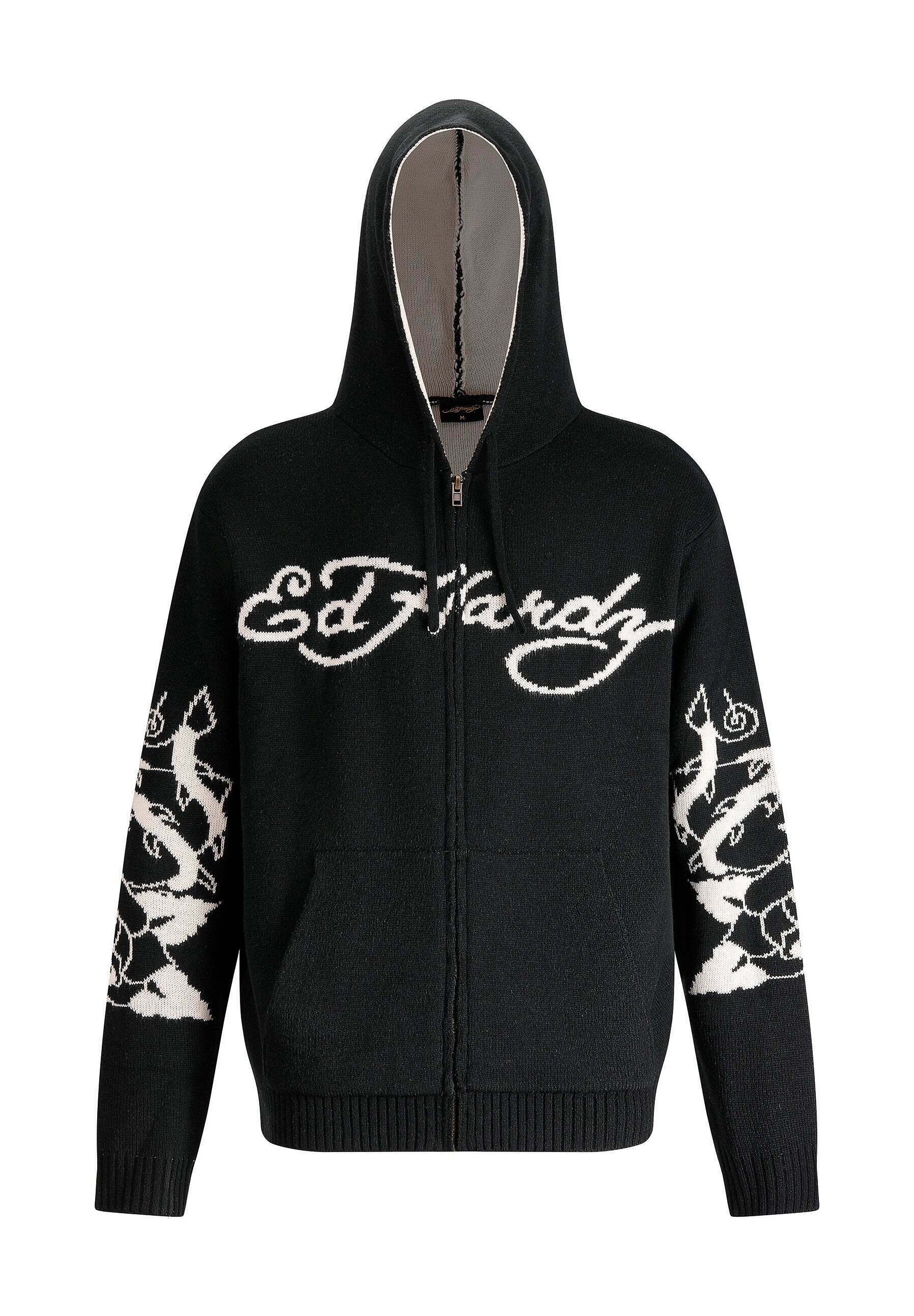 Ed Hardy LOVE KILLS ZIP THRU - Cardigan - black - Zalando