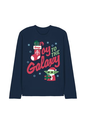 THE MANDALORIAN GROGU CHRISTMAS TO THE GALAXY - Long sleeved top - dark blue