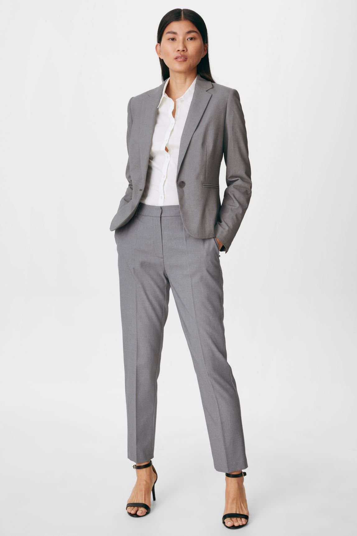 C\u0026A Pantalones - gray-melange/gris - Zalando.es