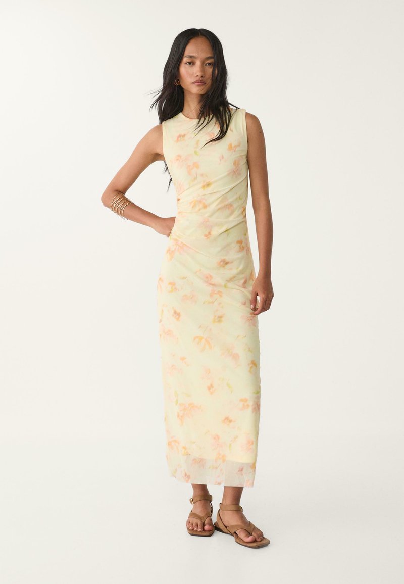 Stradivarius PRINTED - Robe longue - gold-coloured