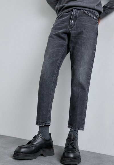 LARDINI PANTALONE UOMO LAVATO - Džínsy tapered fit - blue-black denim