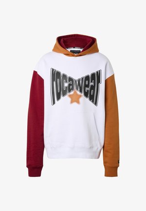 Rocawear, ROCAWEAR COLORED HOODY - Kapucnis pulóver - brightwhite reddahlia hawaiiansunset