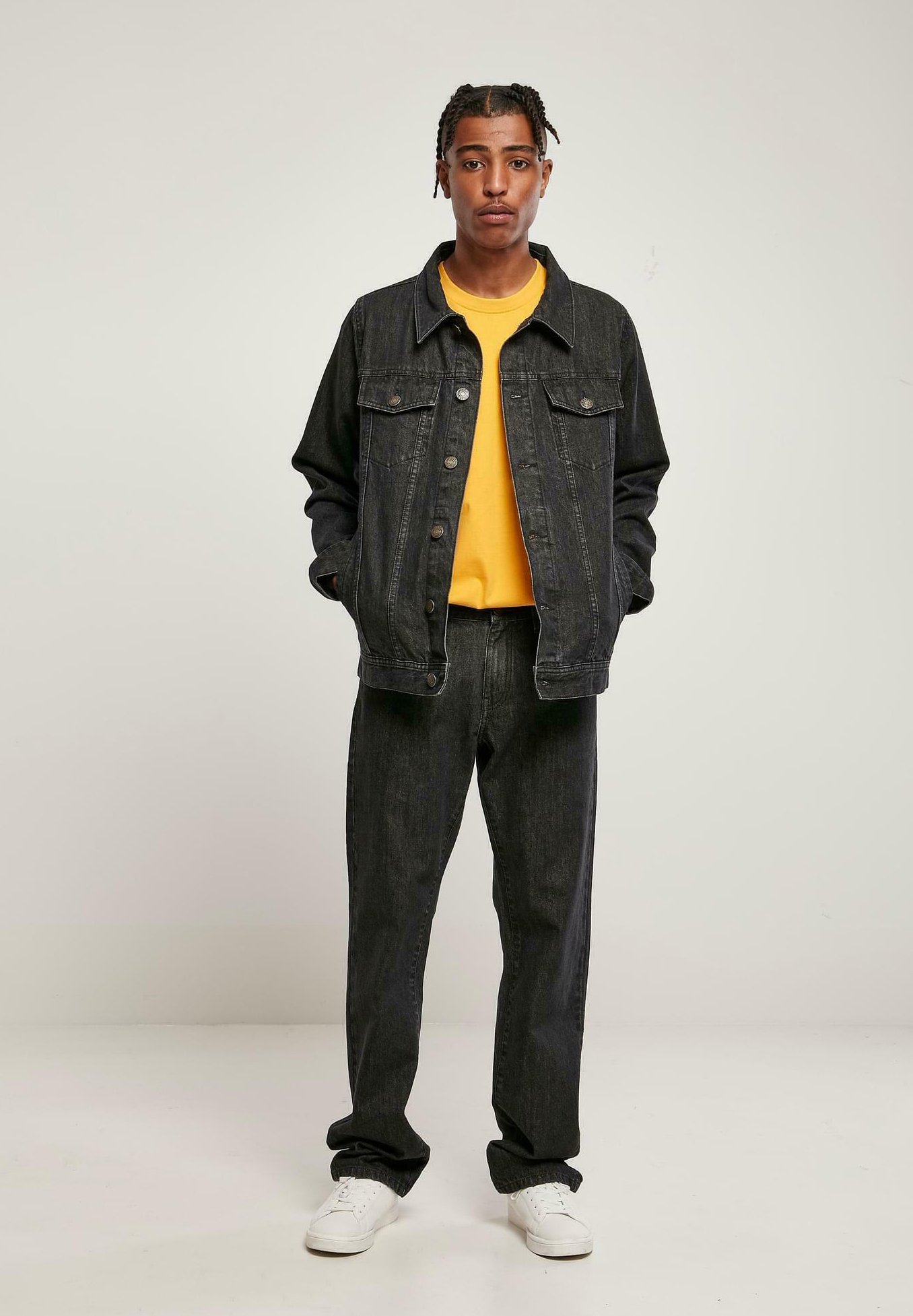 Urban Classics Jeansjacke - black washed/schwarz - Zalando