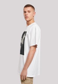 F4NT4STIC DAVID BOWIE ROCK MUSIC BAND HEROES ALBUM COVER - Print T-shirt - white