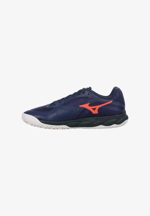 Mizuno, WAVE ENFORCE COURT 2 CC - da tennis per terra battuta - beacon blue lava orange white