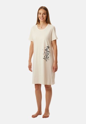 uncover by Schiesser, NIGHTWEAR - KURZARM 2-PACK - Yöpaita - creme-blaugrau