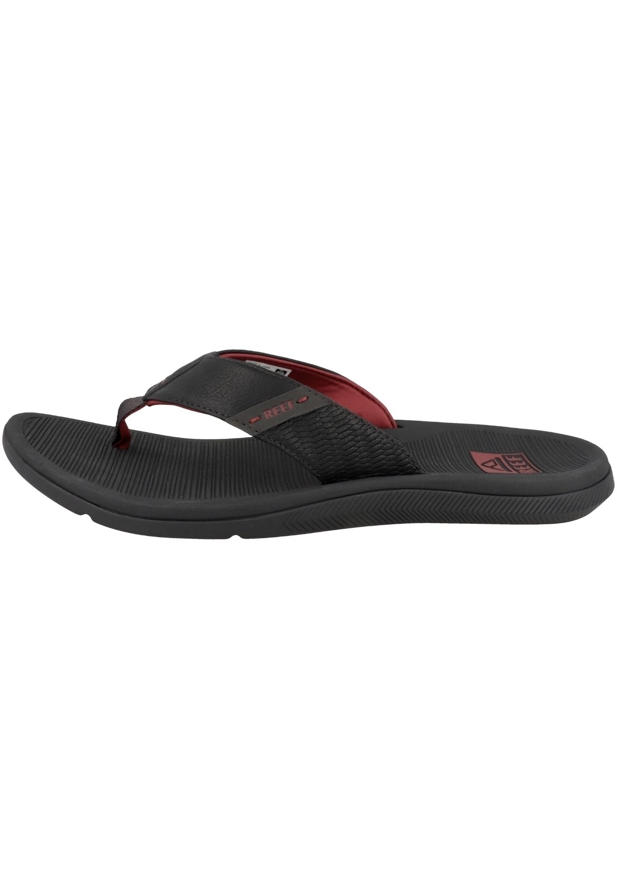 Reef SANTA ANA - Teenslippers - raven red/zwart - Zalando.nl
