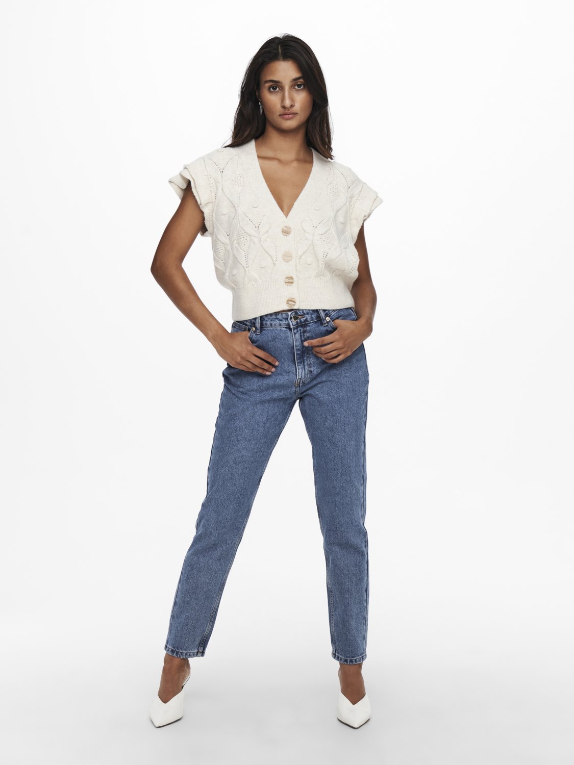 ONLY ONLJAGGER LIFE HIGH MOM ANKLE - Jeans Tapered Fit - medium blue denim/blu  denim - Zalando.it