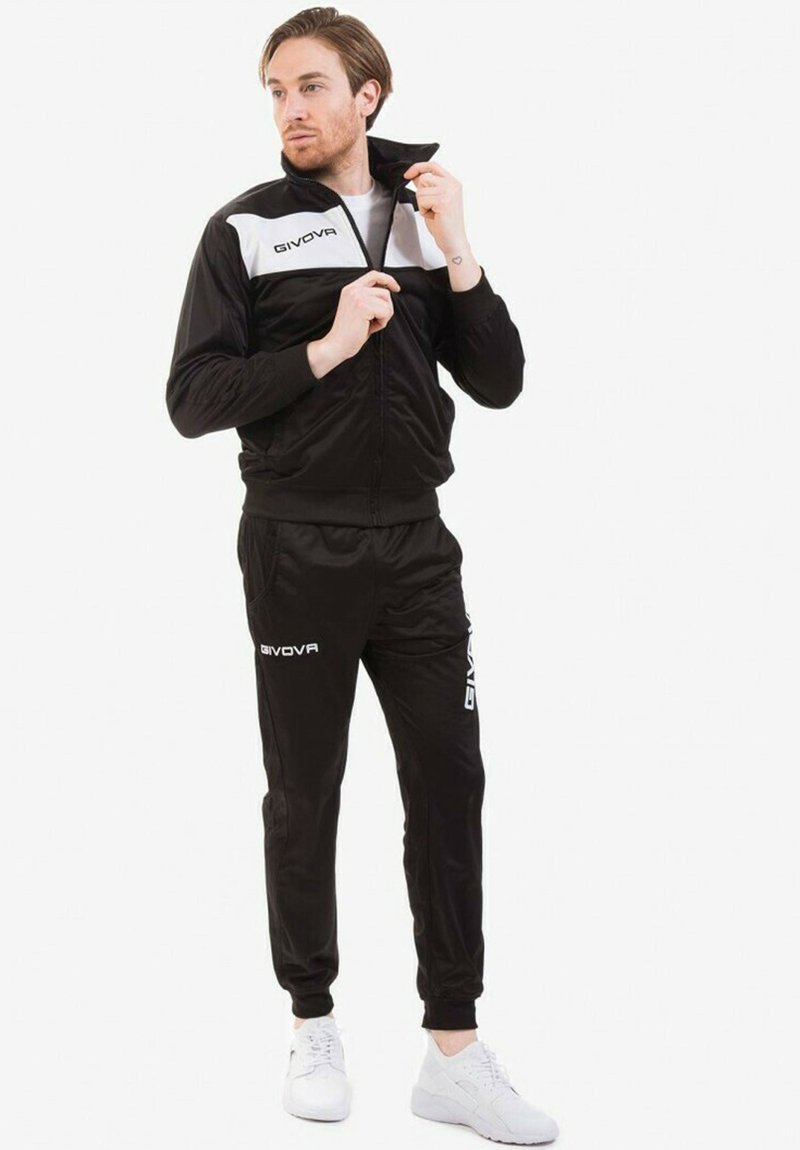 Givova TUTA - Felpa con zip - nero - bianco
