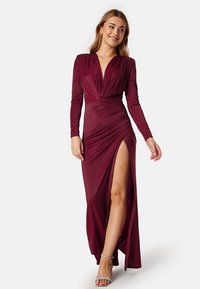 Bubbleroom SLIT V-NECK STRETCHY GOWN - Ballkleid - mauve