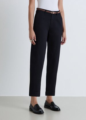 Calliope, PANTALONE LUNGO TINTA UNITA - Chinos - ultrablack