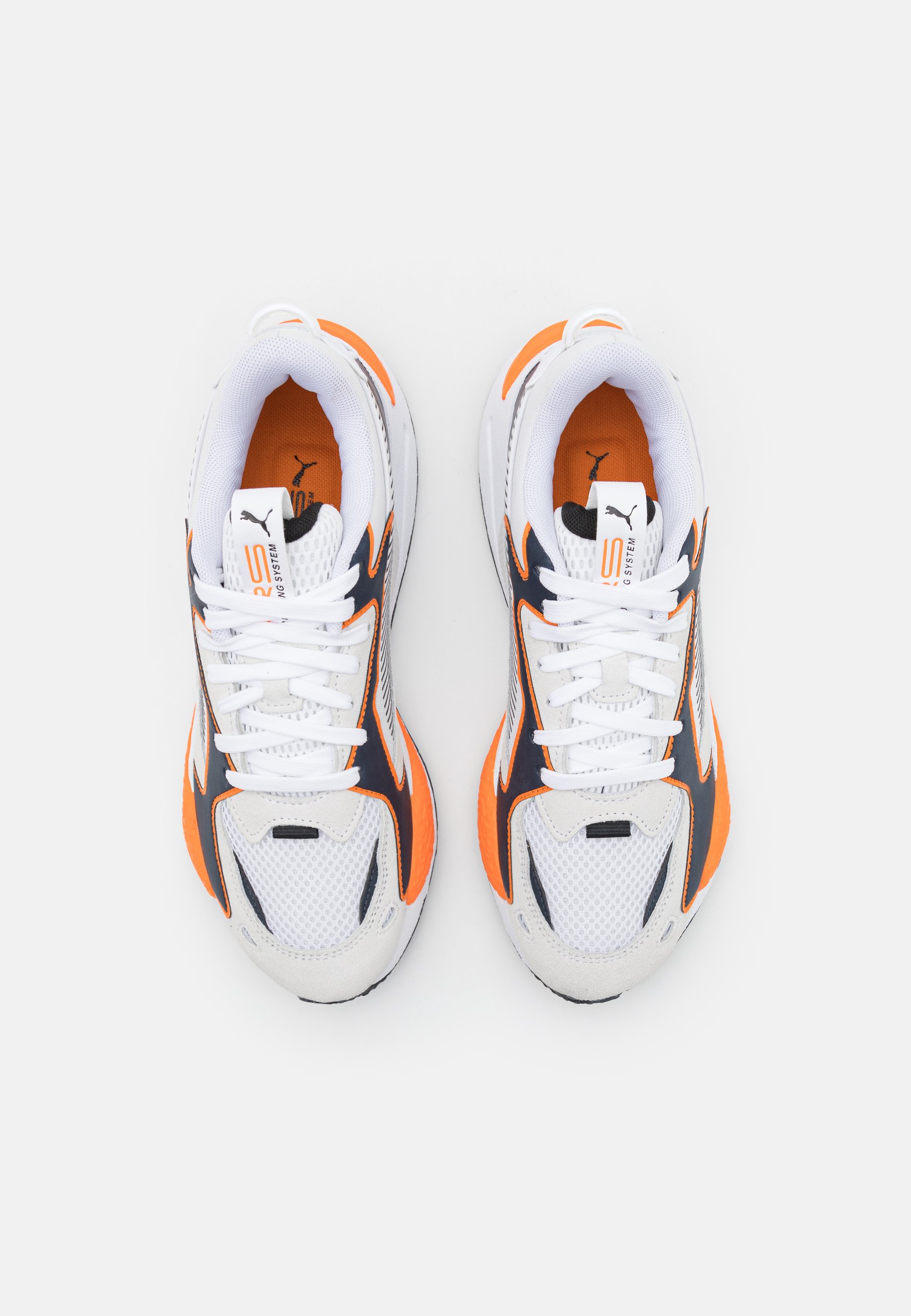 Puma OUTLINE UNISEX - Sneakers laag - white/parisian night/vibrant  orange/wit - Zalando.nl