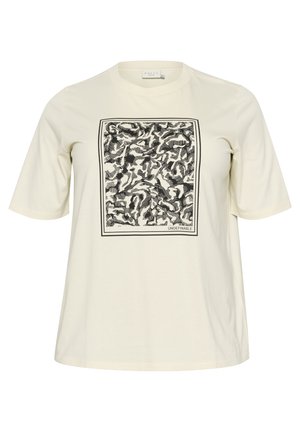 Kaffe Curve KCMERI - T-shirt print - turtledove