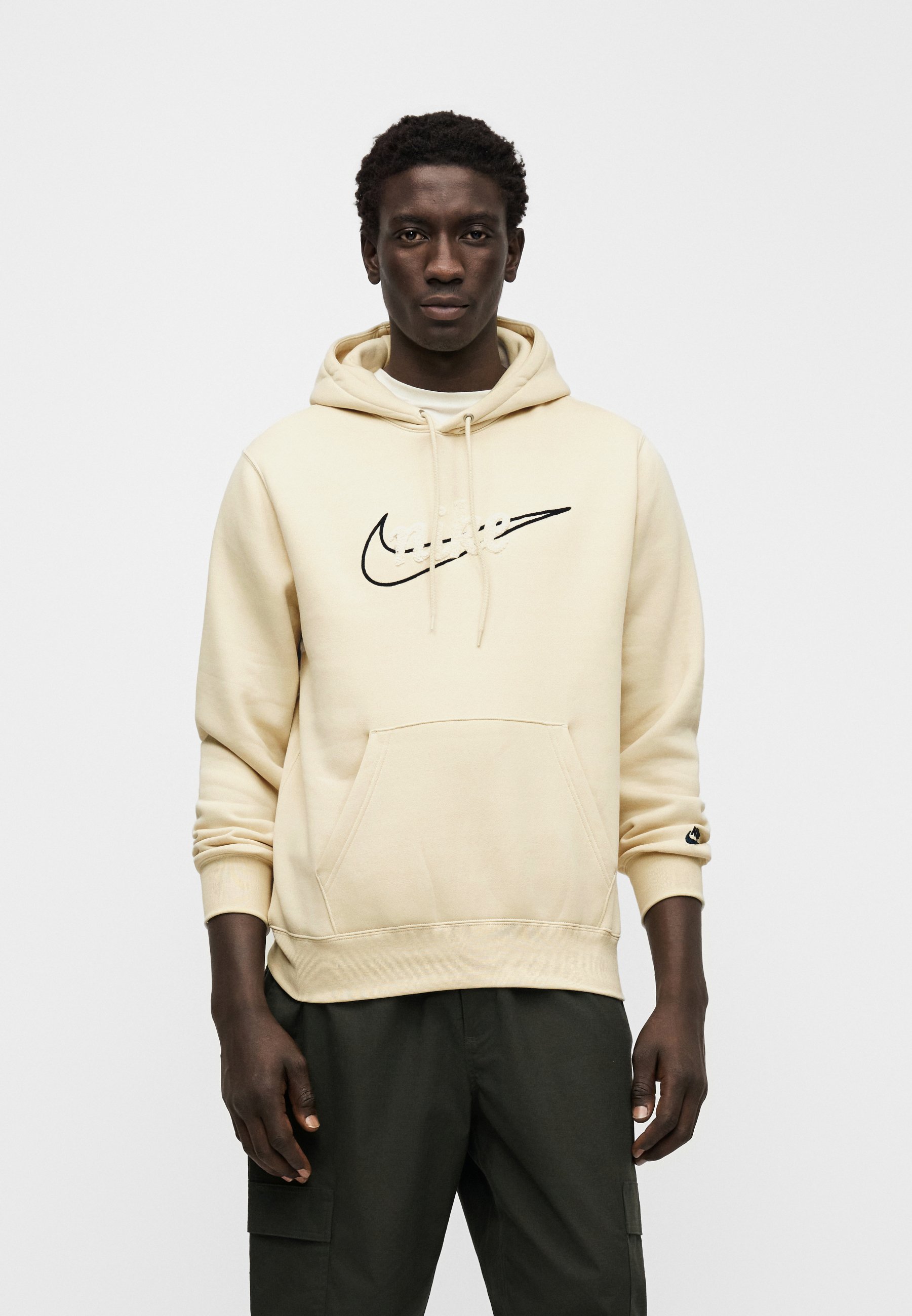 nike club hoodie khaki
