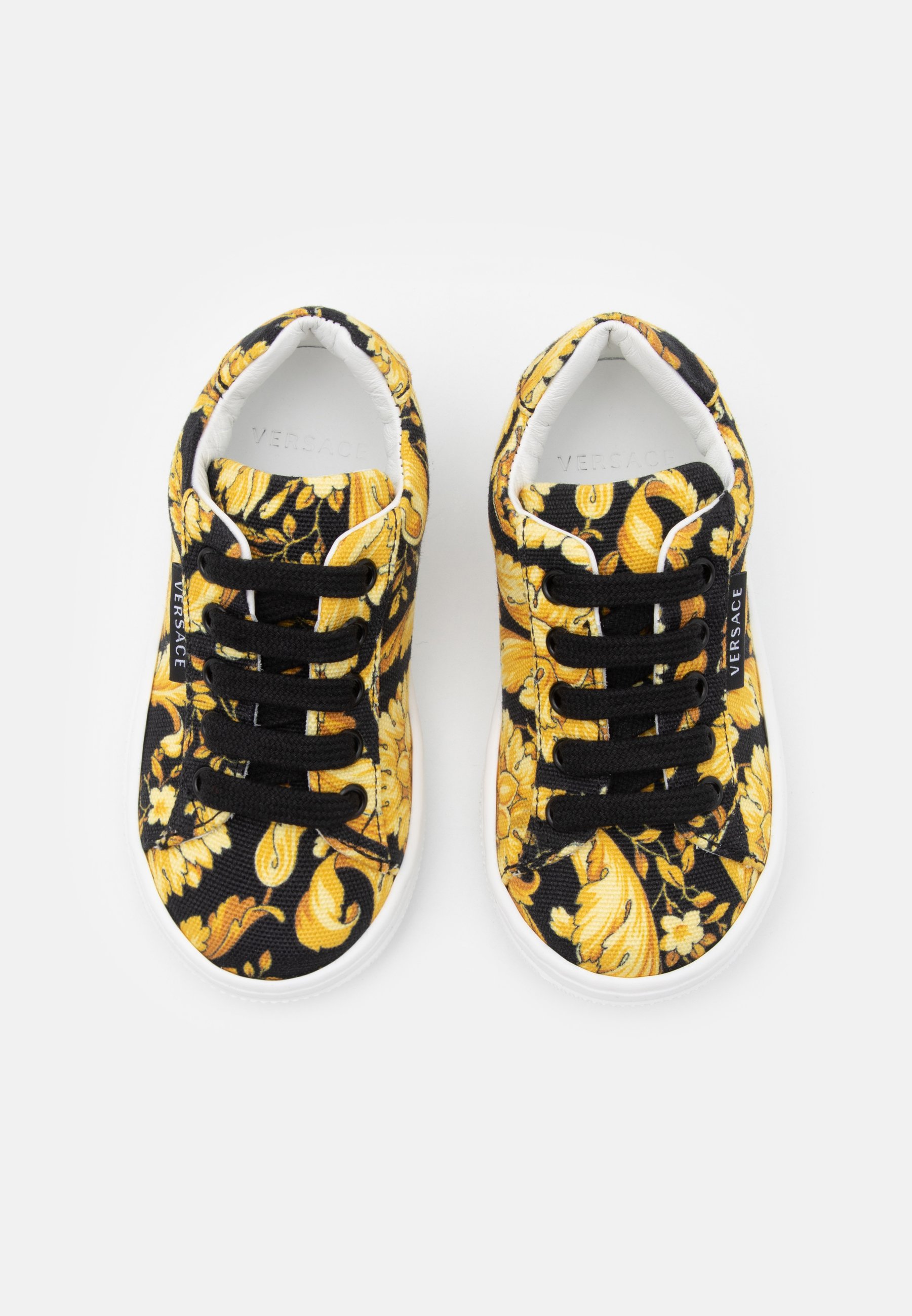 gold versace trainers