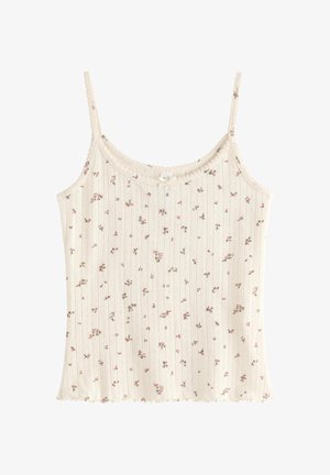 Lindex, POINTELLE CAMISOLE OFFWHITE - Nattøj trøjer - dusty white