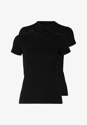 Selected, crewneck 2 pack - T-shirt basique - black