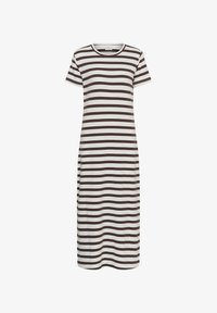 Sélectionné, chalk chocolate brown stripes