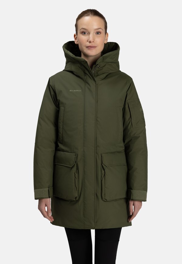 FLOEBERG HS THERMO HOODED COAT WOMEN - Daunenmantel - dark marsh