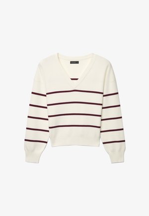 Calliope, MAGLIA RIGHE - Jumper - var bianco lana