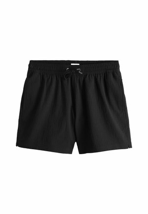 REGULAR FIT - WAFFLE TEXTURE - Swimming shorts - black