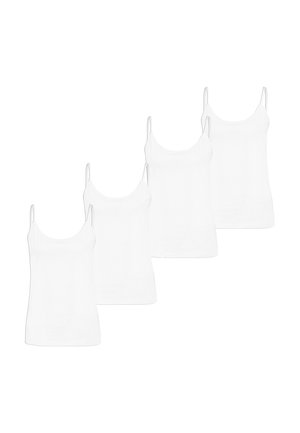 VERSTELLBARE SPAGHETTITRÄGER 
 4 PACK - Top - weiß