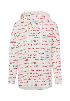 Kapuzenpullover - ecru rot