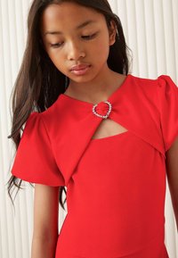 Lipsy HEART TRIM PUFF SLEEVE REGULAR FIT - Kasdienė suknelė - red cut out