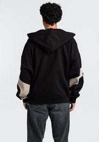 Pegador ADERNO BOXY - Sweatjacke - washed black light beige