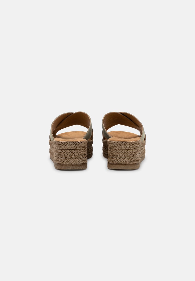 Damen Flache Pantoletten | s.Oliver Pantolette flach sage/mint - HD43759 Damen Flache Pantoletten | s.Oliver Pantolette flach sage/mint - HD43759