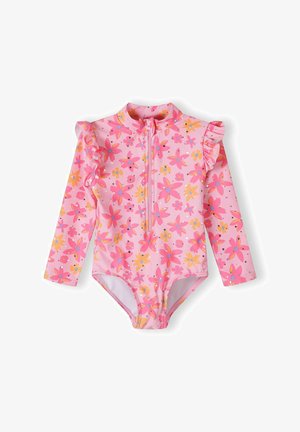 MINOTI LONG SLEEVE - Jednodílné plavky - pink
