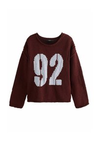 Svetr - burgandy white