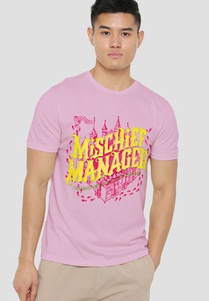 Harry Potter, HARRY POTTER MISCHIEF MANAGED TEXT OVERLAY - Print T-shirt - pink