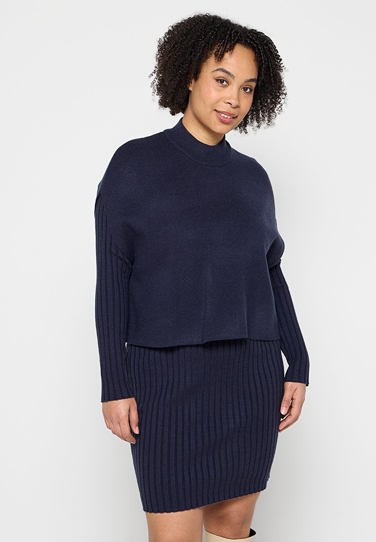 Apart Gebreide jurk donkerblauw