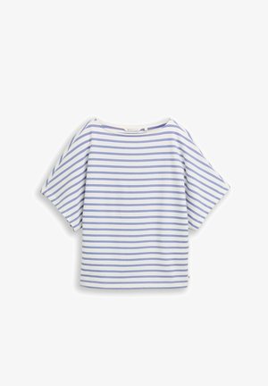 TOM TAILOR DENIM, T-shirt imprimé - white blue coral stripe