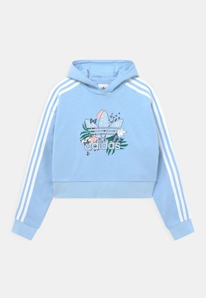 adidas Originals CROP HOODIE - Sweat à capuche - clear sky