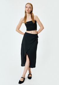 Koton MIDI DETAIL - Wikkelrok - black