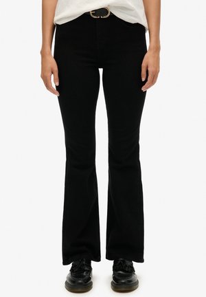HIGH RISE  - Jean flare - black